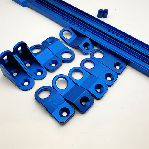 custom cnc milling aluminium parts with blue oxidation 定制CNC铣削铝零件用蓝色氧化
