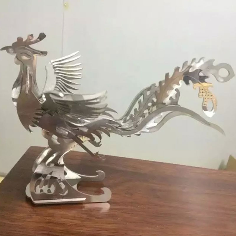 Laser engraving phoenix statue 激光雕刻凤凰雕像